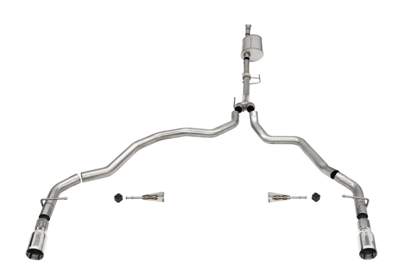 Ford F-150 SuperCab Performance Exhaust - Dual Rear Exit - CORSA Performance - Sport Cat-Back - Polished - `21-`25